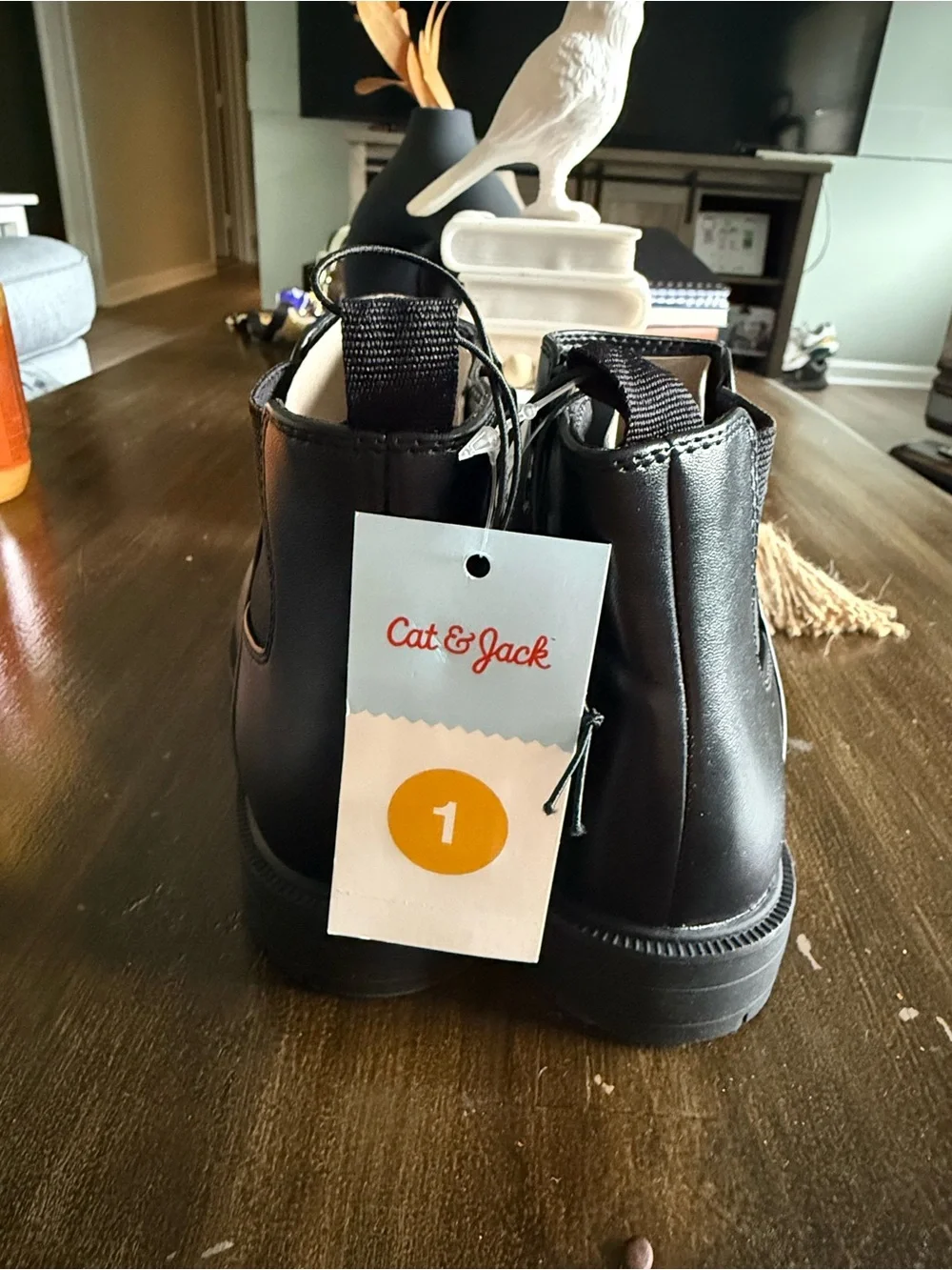 Classic Black Chelsea Ankle Boots size 1 cat&Jack